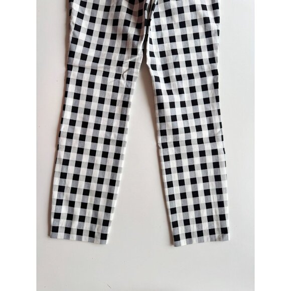 RAG & BONE Simone White Black Gingham Stretch Twill Skinny Trouser Pants, Size 2 - Picture 10 of 14